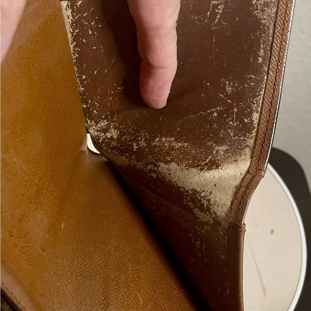 Louis Vuitton Monogram Canvas Compact Wallet in Brown and Gold
